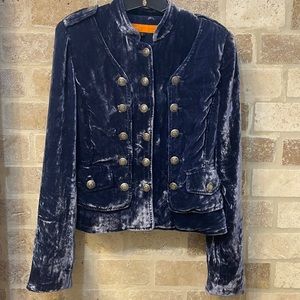 Cynthia Steffe blue velvet jacket